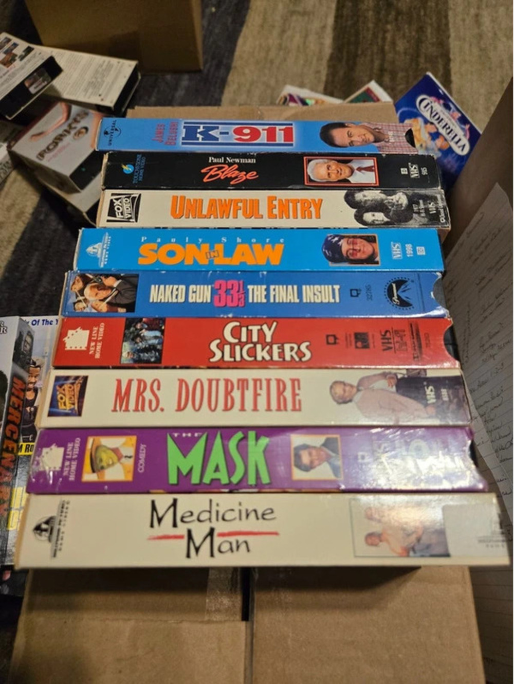 Lot of 9 Vintage 90s Comedy Movie VHS Tapes